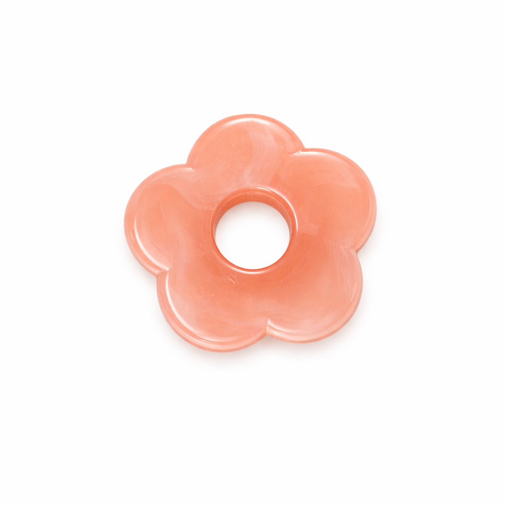 Fleur abricot 26mm 5 petales