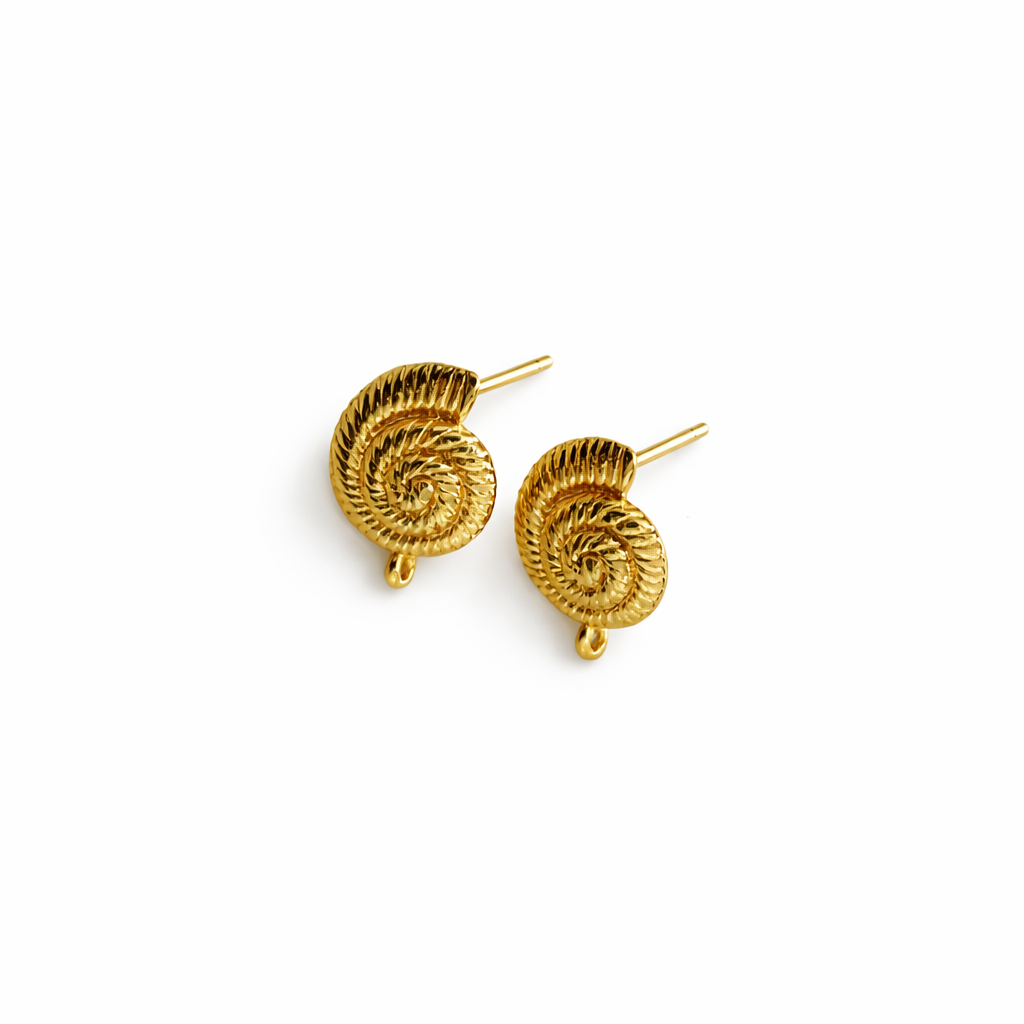 Boucles d' oreilles escargot acier