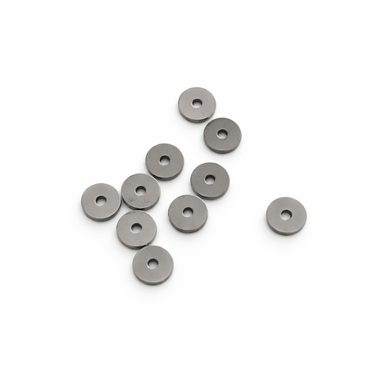 Rondelles en hematite argent