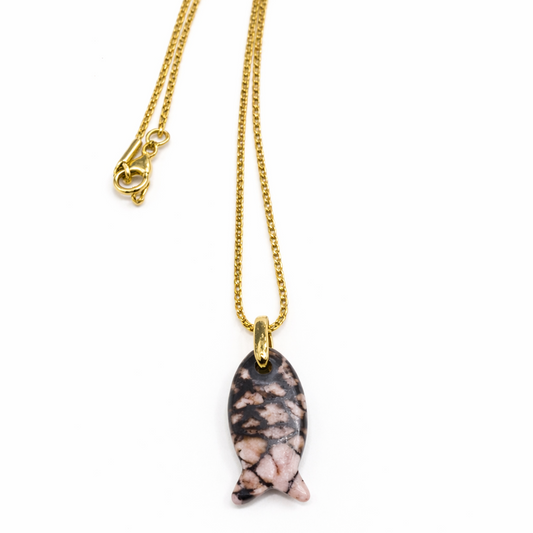 Collier poisson rodhonite