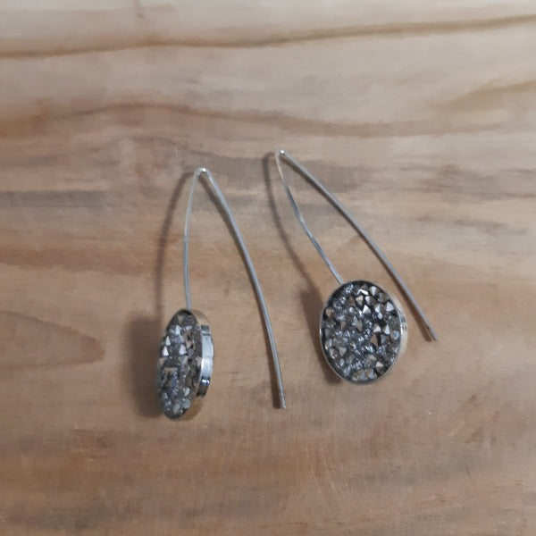 Boucles d oreilles cristal rock