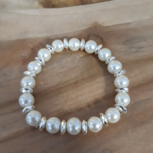 Bracelet en perles et acier