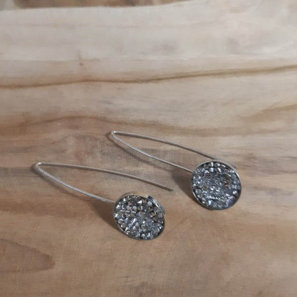 Boucles d oreilles cristal rock