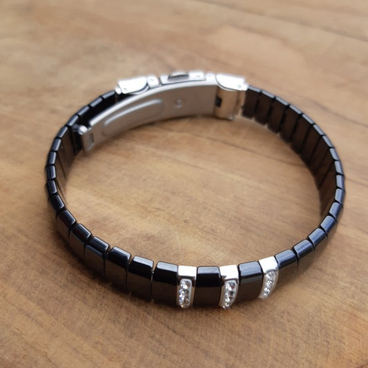 Bracelet en céramique et strass