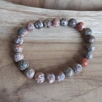 Bracelet Agathe rosé bandé (8mm)