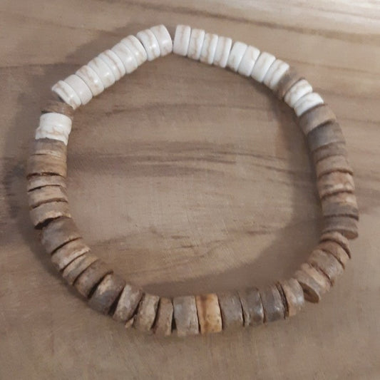Bracelet bois et céramique