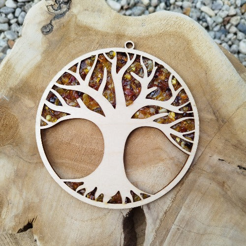 Décoration bois découpé "arbre de vie"