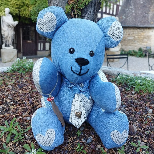 Ours "Léon" en jean recyclé