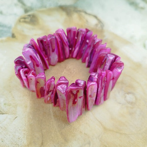 Bracelet en nacre teintée