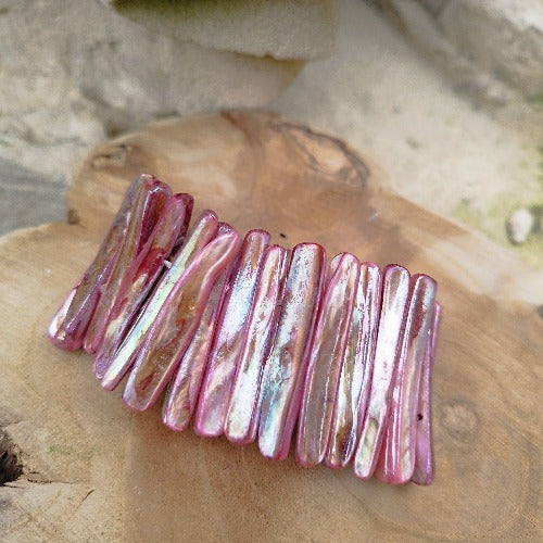 Bracelet en nacre teintée