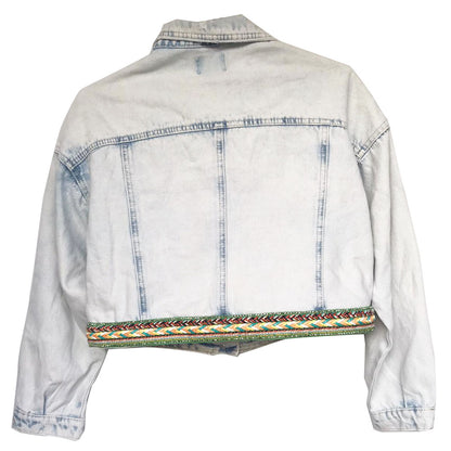 Veste en Jean (Ruban bohème vert)