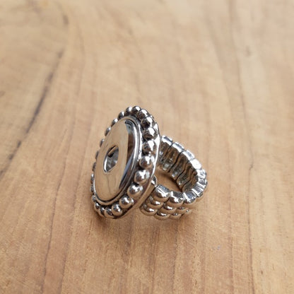 Bague pression fleur élastique